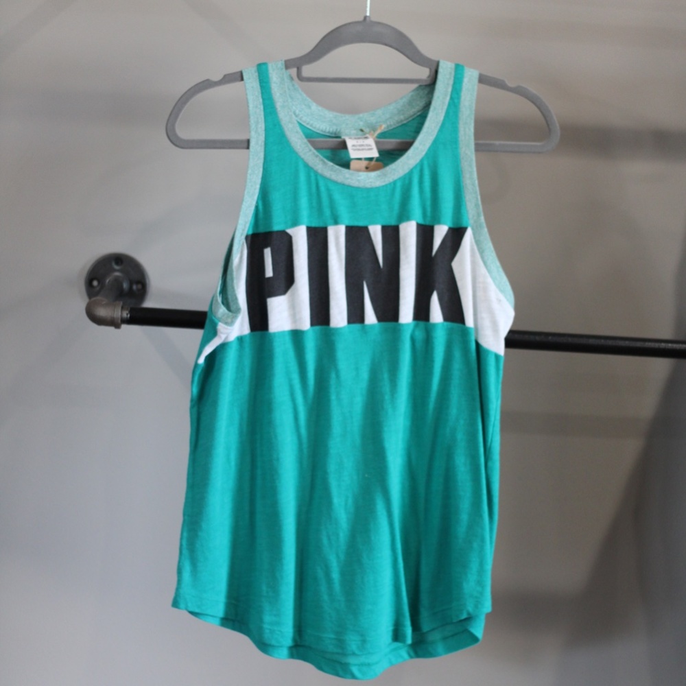 PINK brand , teal tank top, size small.